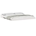 vidaXL Cadre de lit Blanc 200 x 220 cm Pin massif