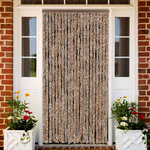vidaXL Rideau anti-mouches beige et marron foncé 90x220 cm chenille