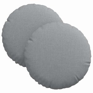vidaXL Coussins de siège 2 pc Tissu Gris clair Ø30 x 13 cm