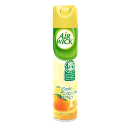 Air Wick Aérosol 4 en 1 Zeste d’Agrumes Citrus 300ml (lot de 8)