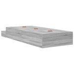 vidaXL Cadre de lit de rangement Gris Sonoma 75x190 cm