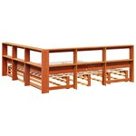 vidaXL Lit bibliothèque sans matelas cire marron 180x200 cm pin massif