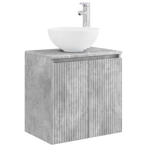 vidaXL Vanité de lavabo mural Gris béton 49 5 x 41 x 64 5 cm