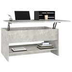 Vidaxl table basse gris béton 80x50x40 cm bois d'ingénierie