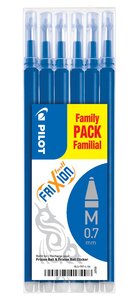 Set de 6 recharges frixion ball bls-fr7 bleu x 12 pilot