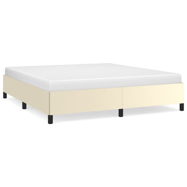 vidaXL Cadre de lit Crème 160x200 cm Similicuir