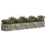 vidaXL Lit surélevé à gabion Fer galvanisé 400x100x50 cm
