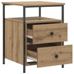 vidaXL Tables de chevet 2 Pièces chêne artisanal bois d'ingénierie
