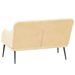 Banc banquette crème 110 x 76 x 80 cm velours 02_0010642