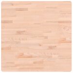 vidaXL Dessus de table 70x70x1 5 cm carré bois massif de hêtre