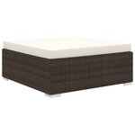 Vidaxl salon de jardin 11 pièces avec coussins résine tressée marron