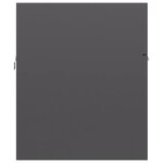 vidaXL Armoire d'évier Gris brillant 90x38 5x46 cm Aggloméré