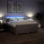 vidaXL Sommier à lattes de lit avec matelas Taupe 200x200 cm Tissu