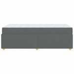 vidaXL Cadre de lit avec matelas Gris foncé 100 x 200 cm tissu