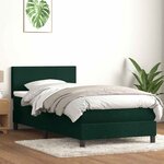 vidaXL Sommier à lattes de lit et matelas vert foncé 100x210cm velours