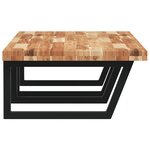 vidaXL Étagère de vasque murale acier et bois massif d'acacia