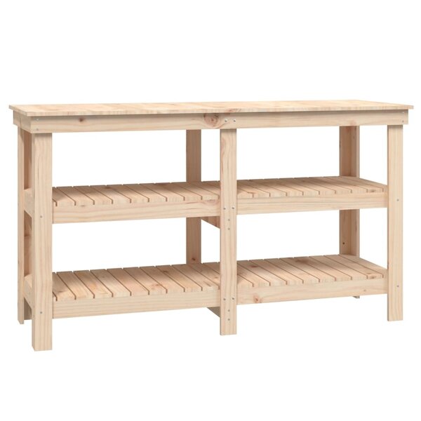 vidaXL Banc de travail 142 5x50x80 cm Bois de pin massif