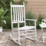 vidaXL Chaises à bascule sièges incurvés lot de 2 blanc sapin massif