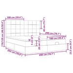 VidaXL Cadre de lit ottoman avec matelas crème 200x200cm tissu