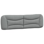 vidaXL Coussin de tête de lit gris clair 193 cm tissu