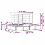 vidaXL Cadre de lit Pin massif 210 x 118 x 30 cm Pin massif