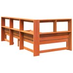 vidaXL Lit bibliothèque sans matelas cire marron 100x200 cm pin massif