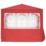 vidaXL Tente de fête Rouge 250 x 250 x 240 cm PE et acier