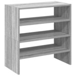 vidaXL Étagères à chaussures 2 Pièces empilable sonoma gris 60x30x30 5 cm