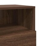 vidaXL Tables de chevet 2 Pièces avec 2 tiroirs chêne marron 36x36x68 cm
