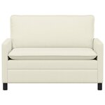 vidaXL Canapé Crème 126 x 81 x 87 5 cm Tissu