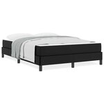 vidaXL Lit avec matelas Noir 140 x 200 cm Faux cuir