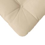 vidaXL Coussins de siège 4 Pièces Crème 45 x 45 cm Tissu en microfibre