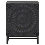 vidaXL Table de chevet faite main Noir 40 x 30 x 50 cm