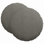 vidaXL Coussins de siège 2 pc Tissu en velours côtelé Gris clair