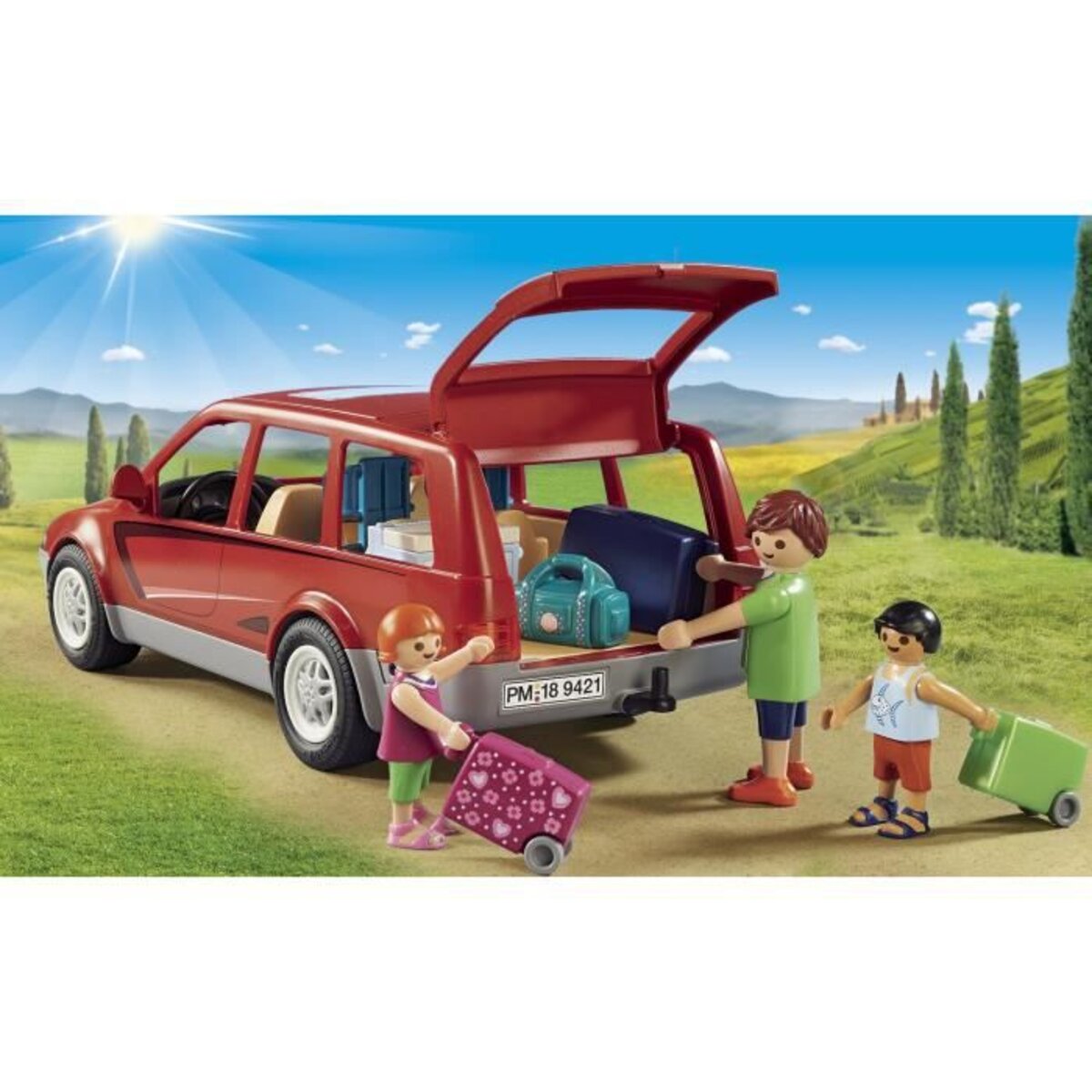 Playmobil 9421 - family fun - famille avec voiture - La Poste