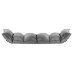 vidaXL Chaise pliable de sol Gris clair Tissu