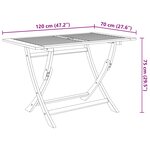 vidaXL Mobilier à dîner de jardin pliable 7 Pièces Bois d'acacia solide