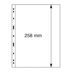 Feuilles Uniplate Lindner noires à 1 bande pour mini-feuilles de timbres.