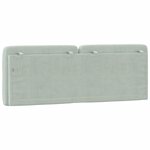 vidaXL Coussin de tête de lit gris clair 137 cm velours