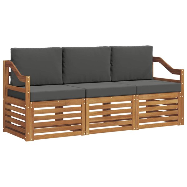 vidaXL Ensembles de canapés 3 pc Naturel et Anthracite