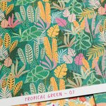 6 feuilles de papier imprimé tropical green - draeger paris