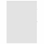 vidaXL Armoire de salle de bain étroite avec roulettes blanc