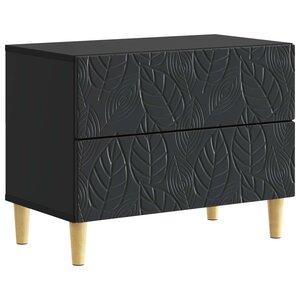 vidaXL Table de chevet Noir 62 x 34 5 x 48 cm Bois d'ingénierie