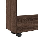 vidaXL Chariot de rangement étroit 3 niveaux chêne marron