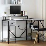 vidaXL Bureau Sonoma gris 120 x 79 x 86.5 cm Bois d'ingénierie