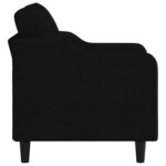 vidaXL Fauteuil Noir 60 cm Tissu