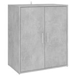 vidaXL Armoire à chaussures Gris béton 60x35x70 cm Bois d’ingénierie