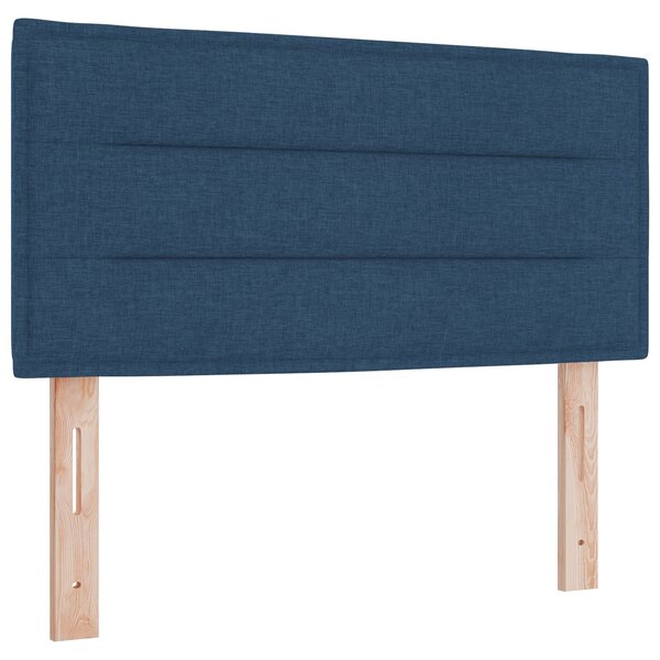 Tête de lit design lignes bleues 100 cm en tissu