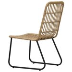 vidaXL Chaises de jardin lot de 2 Résine tressée Chêne