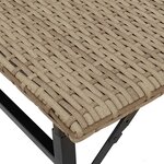 vidaXL Ensemble à manger de jardin 5 Pièces pliable beige résine tressée